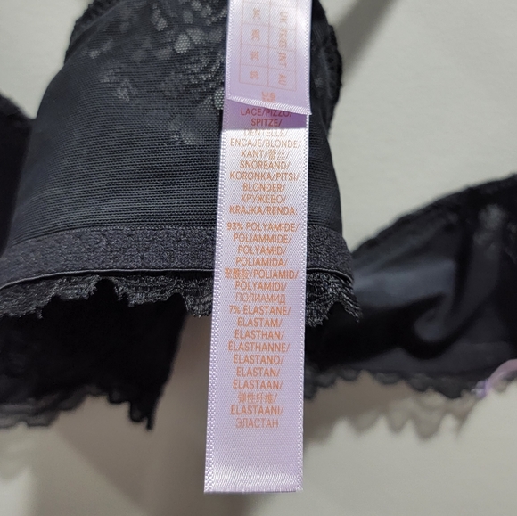 Savage X Fenty Romantic Corded Lace Front-Closure Push-Up Bra Black - Picture 17 of 17